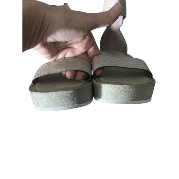 Naked Feet Renzi Flatform Leather Ankle Strap Sandal sz 8.5 Excellent - Picture 3 of 10